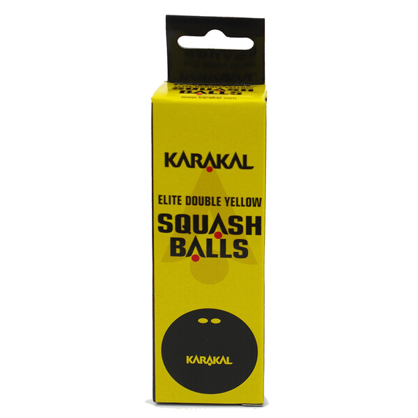 Karakal Double Yellow Dot Squash Balls (3 Pack)