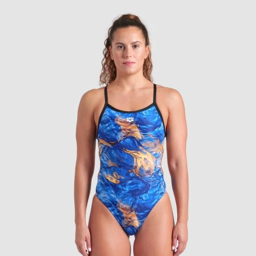 Arena Ladies Gold Leaves Swimsuit (Size 8 Only)