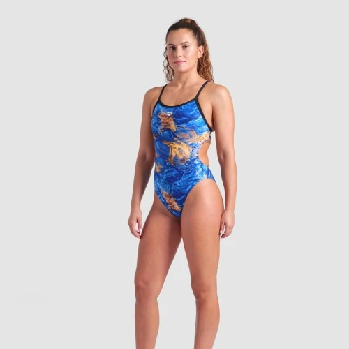 Arena Ladies Gold Leaves Swimsuit (Size 8 Only)