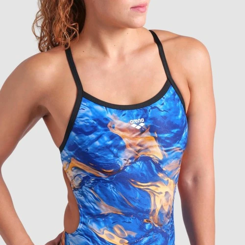 Arena Ladies Gold Leaves Swimsuit (Size 8 Only)