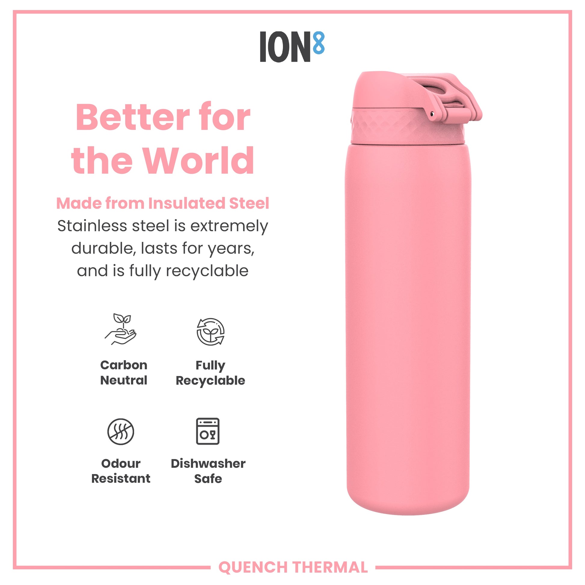 Ion8 Quench 920ml Waterbottle Insulated Steel