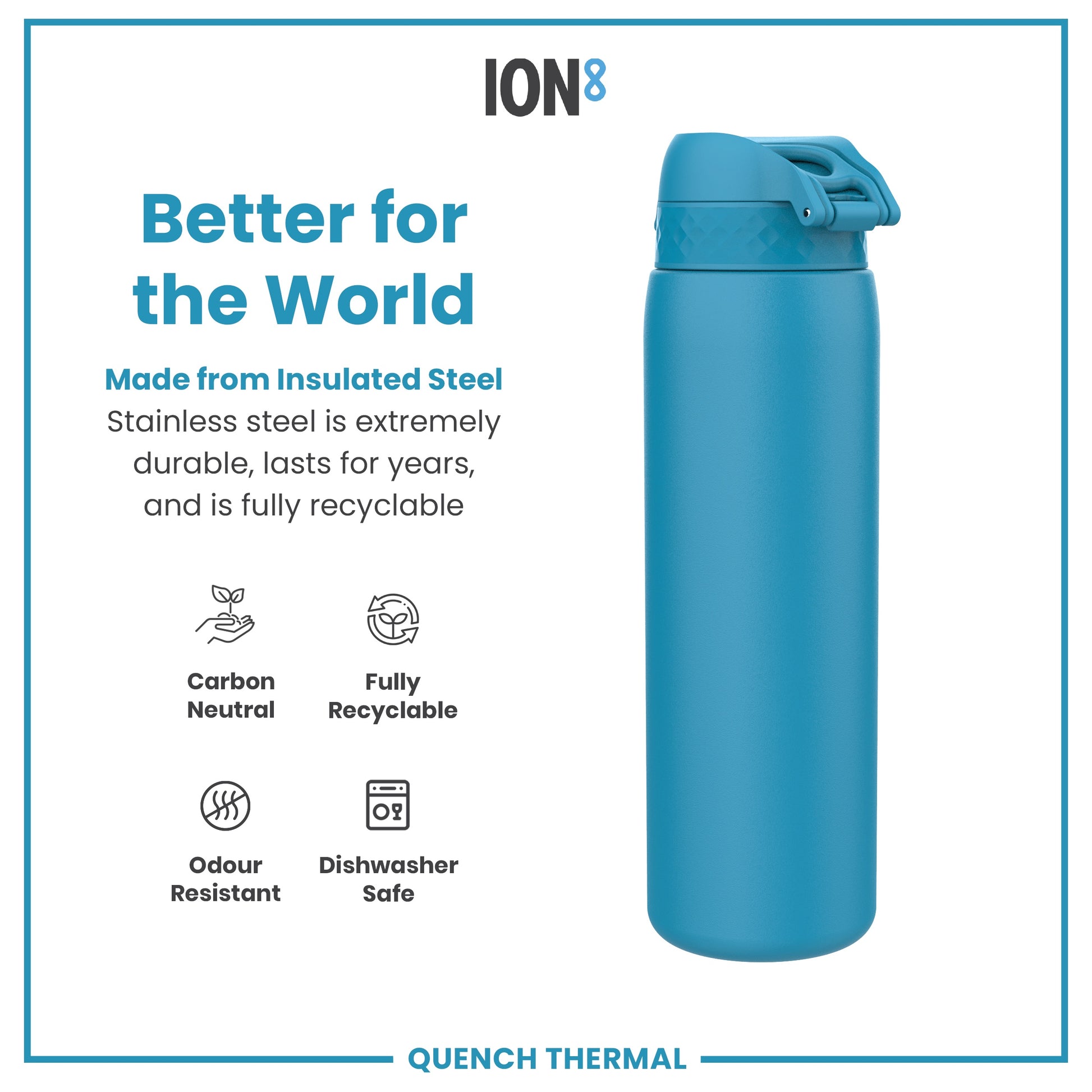 Ion8 Quench 920ml Waterbottle Insulated Steel
