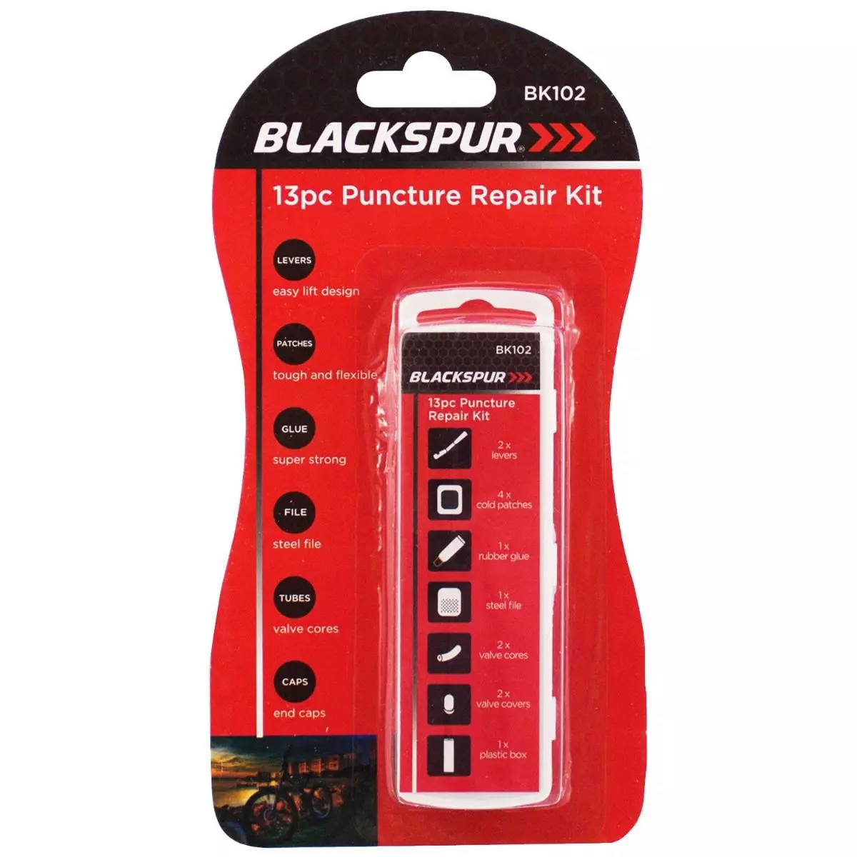 Blackspur Puncture Repair Kit 13pc