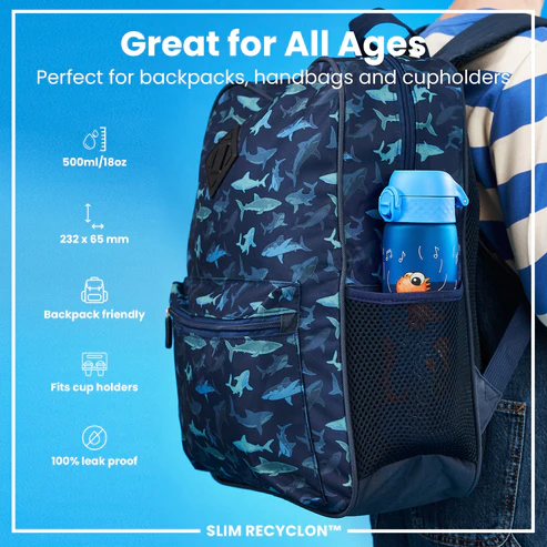 Ion8 Slim 500ml Waterbottle Dino Band