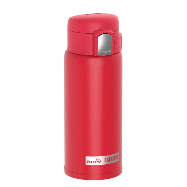 Ion8 360ml Steel Cafestor Travel Flask Red
