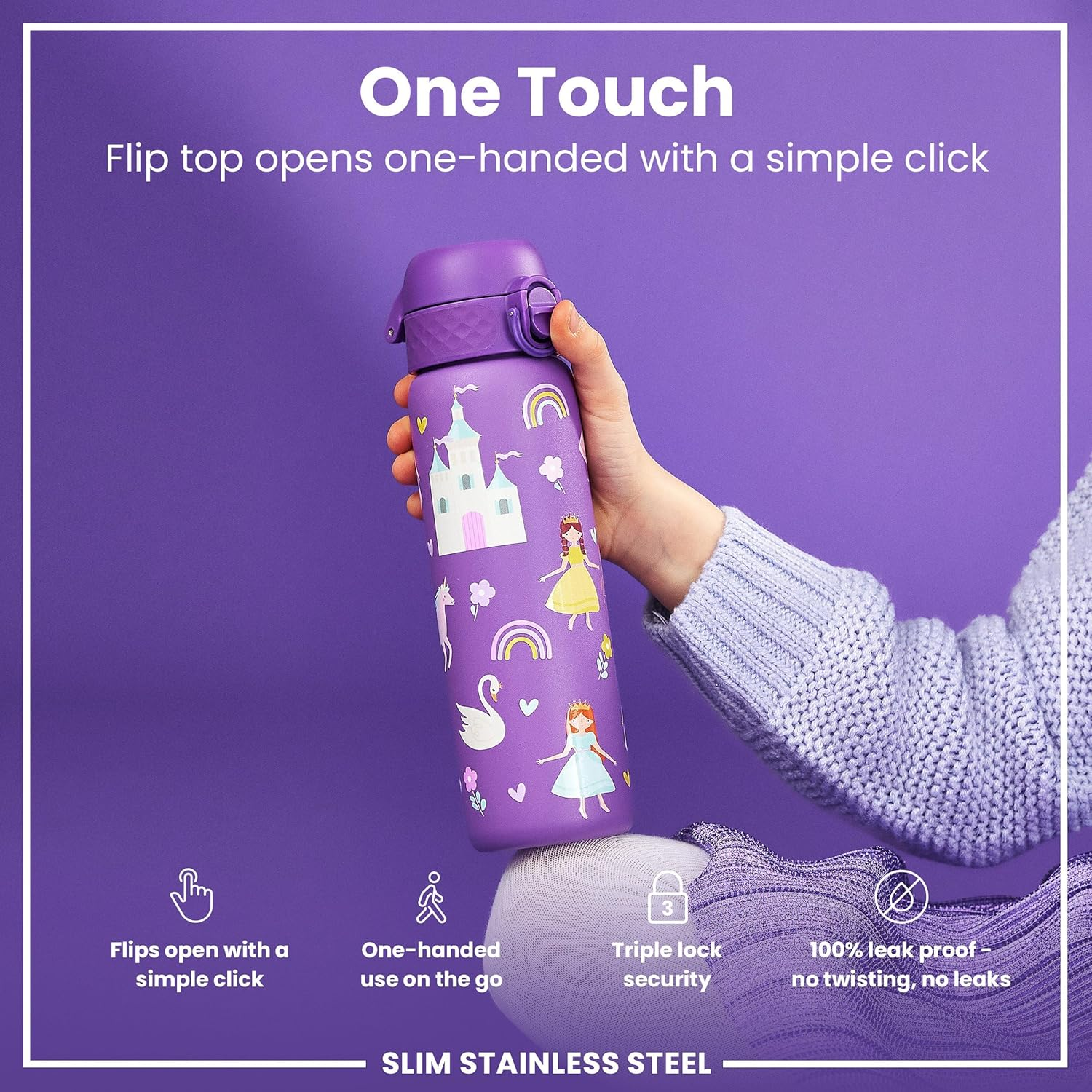 Ion8 Slim 600ml Stainless Steel Princess