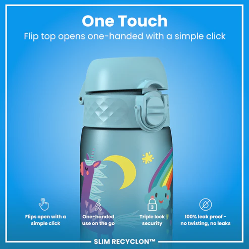 Ion8 Slim 500ml Waterbottle Unicorn