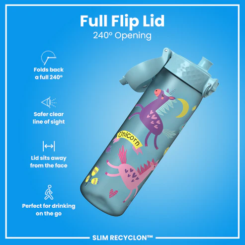 Ion8 Slim 500ml Waterbottle Unicorn