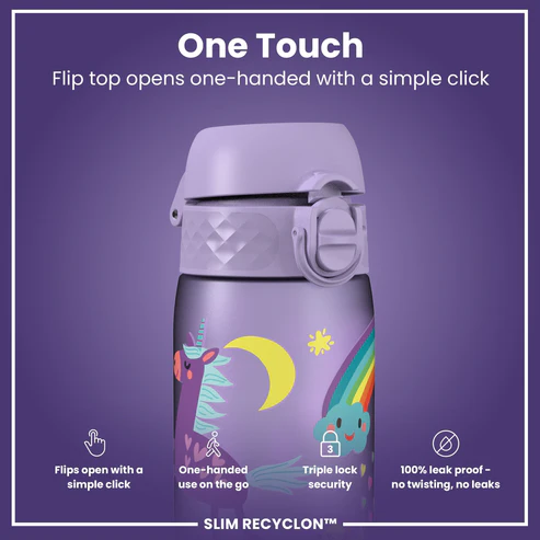 Ion8 Slim 500ml Waterbottle Unicorn