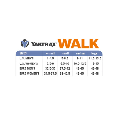 Yaktrax Walker Size 34.5-37.5 (XS)