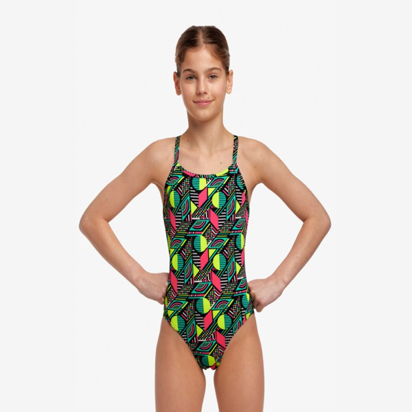 Funkita Girls Diamond Back One Piece Dot Matrix