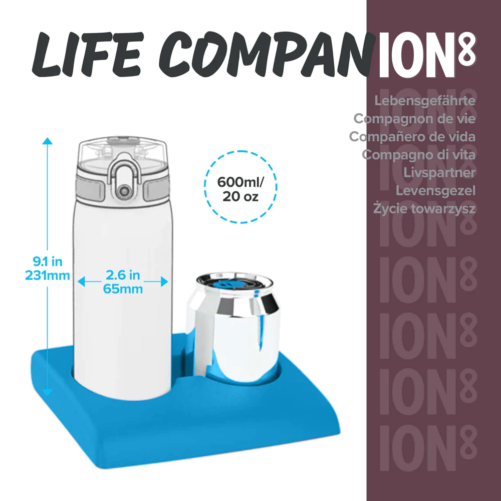 Ion8 Slim 600ml Waterbottle Wild Butterfly