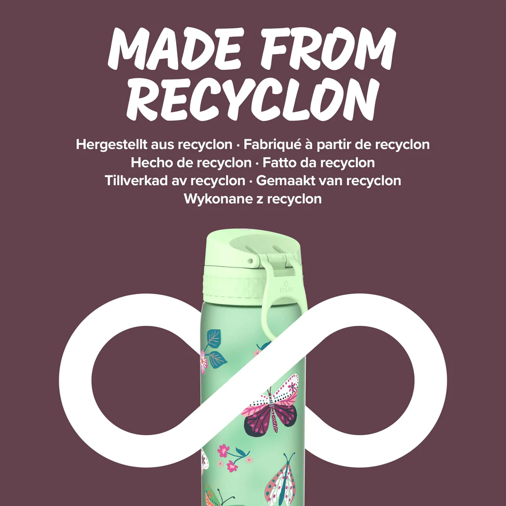 Ion8 Slim 600ml Waterbottle Wild Butterfly