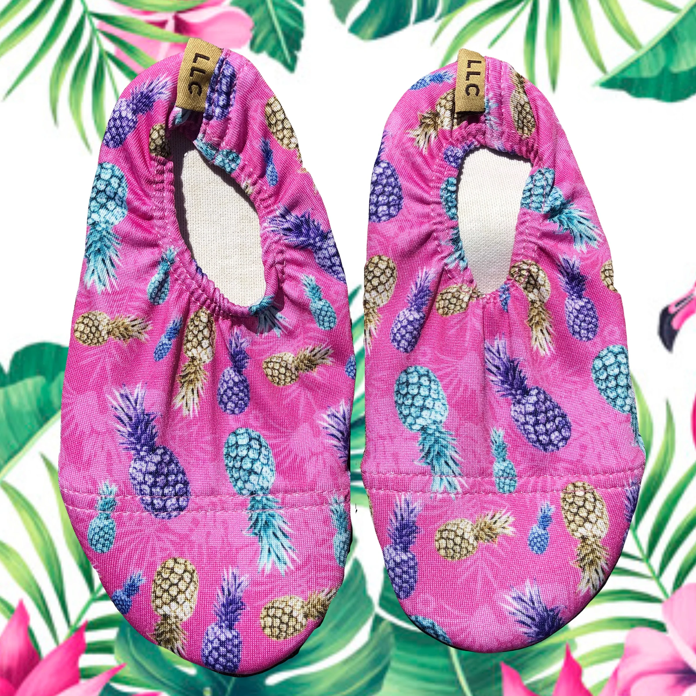 Look Like Cool 'Pink Pineapple' Pool Shoes